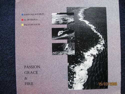 JOHN McLAUGHLIN  AL DI MEOLA  PACO DE LUCIA  Passion Grace & Fire  US Columbia