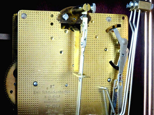 FREE SHIPING : VINTAGE E.SCHMECKENBECHER WALL CLOCK 50,s(Warmink Junghans Hermle Kienzle era)