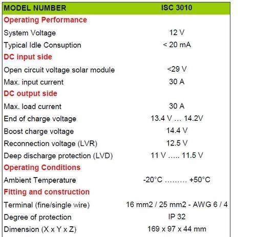 SOLAR CHARGER REGULATOR