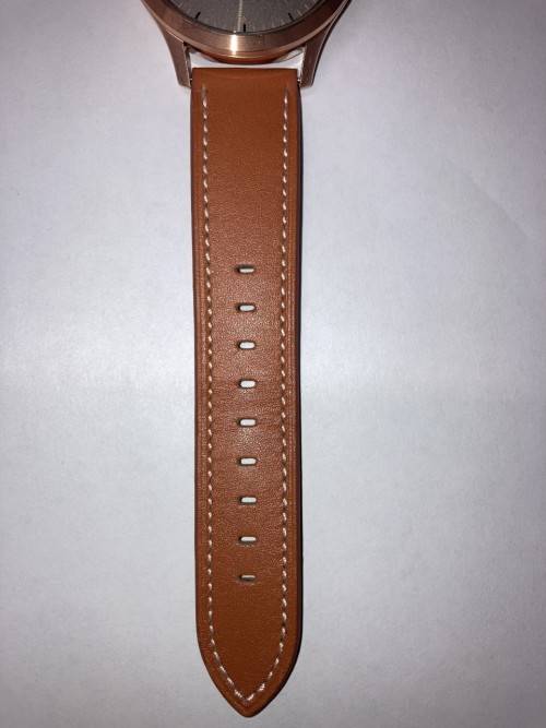 GARMIN VIVOMOVE HR SMARTWATCH - Rose Gold with NEW TAN LEATHER STRAP and CHARGER