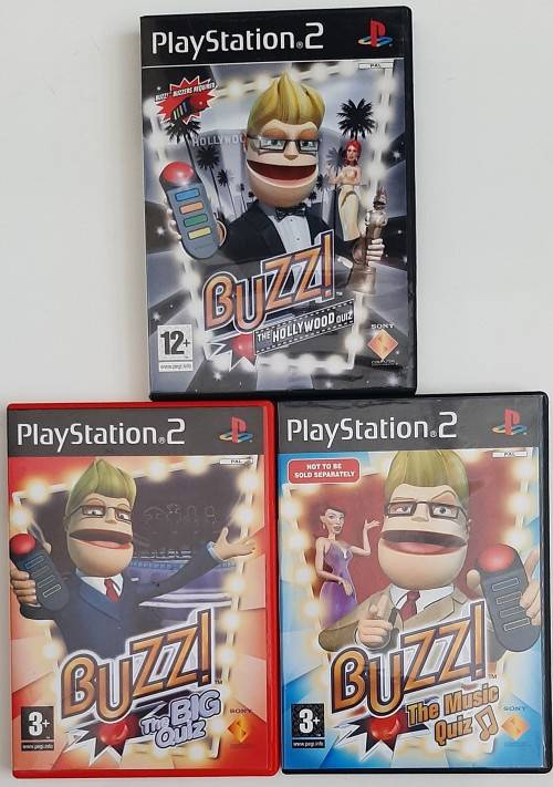 PS2  BUZZ!  3 GAME  COMBO  "HOT SPECIAL DEAL " (PS2)  ( Buzzer  Required ) -  HURRY HURRY !!!!