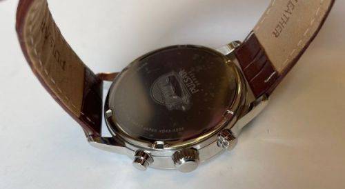 PULSAR MENS CHRONOGRAPH LEATHER STRAP WATCH PT3739X1 PNP