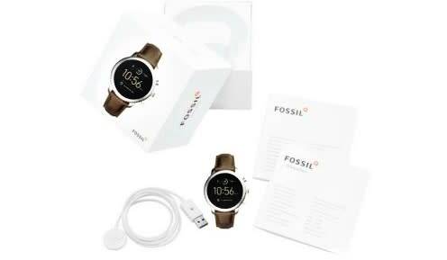 FOSSIL EXPLORIST GEN 3 SMART WATCH + NEW TAN LEATHER STRAP ORIGINAL BOX+CHARGER - MINT CONDITION !!!