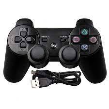 PS3 WIRED DOUBLESHOCK REMOTE CONTROLLER   (BLACK)     -    NEW & SEALED