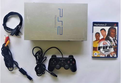 PLAYSTATION 2  CONSOLE  + WIRED  CONTROLLER + 1 X GAME  + CABLES - ( PS2 ) - ( DEAL G28 )