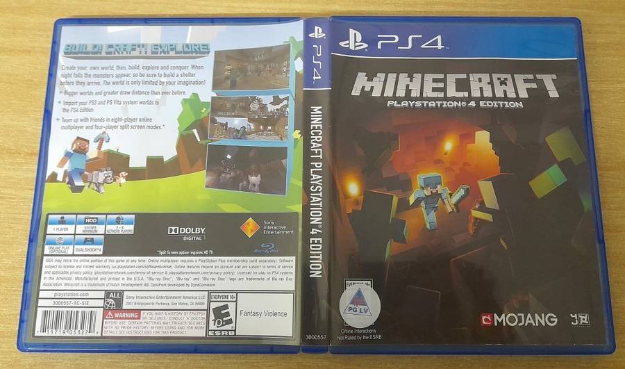 MINECRAFT PLAYSTATION 4 EDITION   (PS4)   -  Good condition !!!  - SAME DAY SHIPPING !!! - NTSC GAME