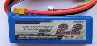 Turnigy 2200mAh 3S 25C Lipo Pack 11.1v