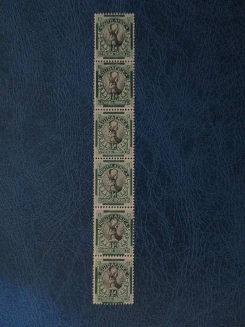 UNION OF SA 1930 UNHYPHENATED ROTO ROLLS STAMPS EE-AA 1ST AND LAST STAMPS HINGED CENTRE 4 MNH