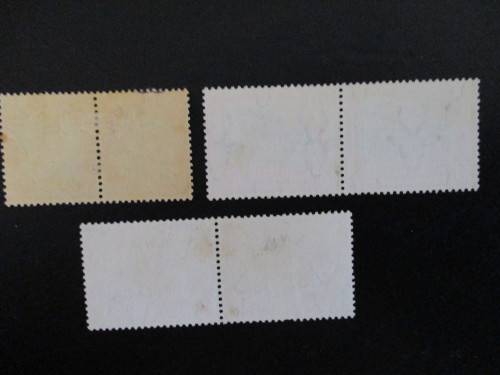 SWA OVERPRINTS 1d shifted up (hinged,rust spot,fold) 3&4d MNH as per scans