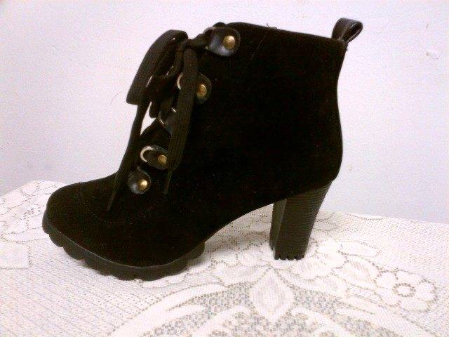 Sexy Ladies Black Ankle Boots Size 5 LAST PAIR - Faux Suede + FREE GIFT!