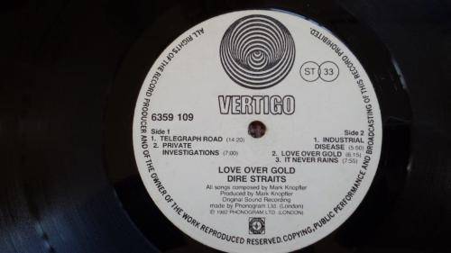 Dire Straits - Love Over Gold - Vinyl LP Record - Vertigo SWIRL - VG