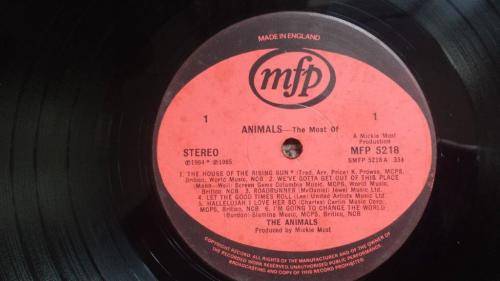 Animals - The Most Of - Vinyl LP record - MFP - UK pressing - VG