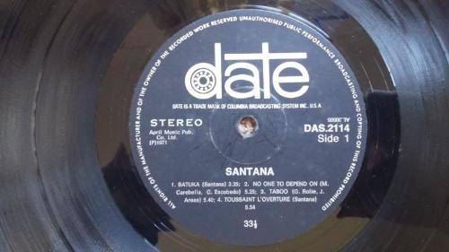 Santana - Santana -  Vinyl LP record - 1971 - DATE Records - EX