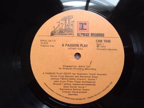 Jethro Tull - A Passion Play - Vinyl LP record - Reprise Records - 1973 - VG