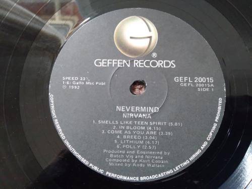 Nirvana - Nevermind - Vinyl LP record - 1992 - Geffen Records (GEFL20015) - EX