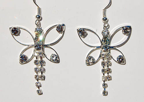 Sparkling Diamante butterfly earrings