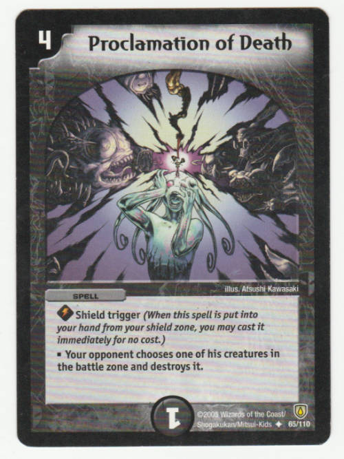 Duel Masters - Proclamation of Death - Spell (Uncommon)