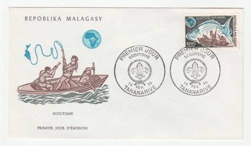 1974 Madagascar Premier Jour - Scoutisme FDC