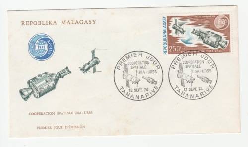 1974 Madagascar Premier Jour - USA URSS Satelite Corperation FDC