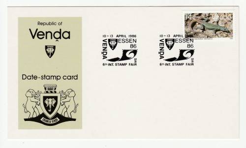 1986 Venda ESSEN 86 6th International Stamp Fair Date-stamp Card