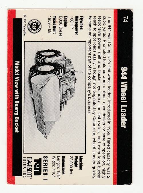 1993 TCM Caterpillar Earthmovers Series I 944 Wheel Loader 74