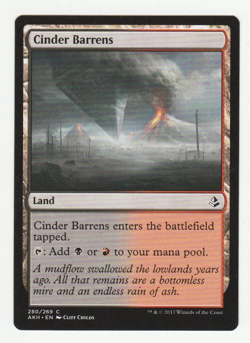 Magic the Gathering 2017 (NM) - Cinder Barrens - Common - Amonkhet
