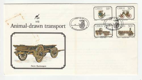 1989 Ciskei Animal-Drawn Transport FDC 1.32