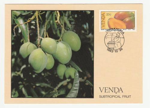 1983 Venda Subtropical Fruit Postcard Set #1 - 4