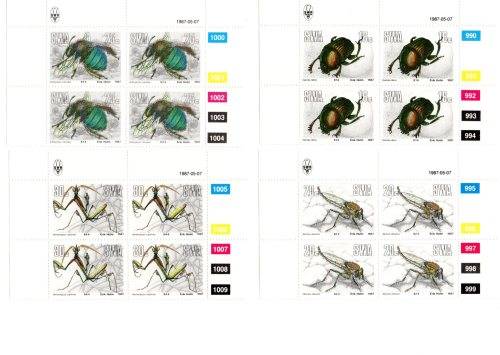 South-West Africa 1987/05/07 Useful Insects Control Block Set