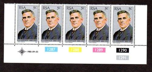 RSA 1980/09/03 Poet C Louis Leipoldt Control Block Set