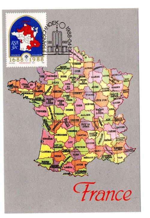 1988 RSA 300th Anniversary of Arrival first French Huguenots at the Cape Postcard Set