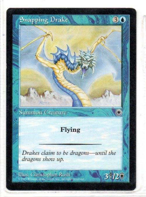 Magic The Gathering 1997 - Snapping Drake - Common - Portal