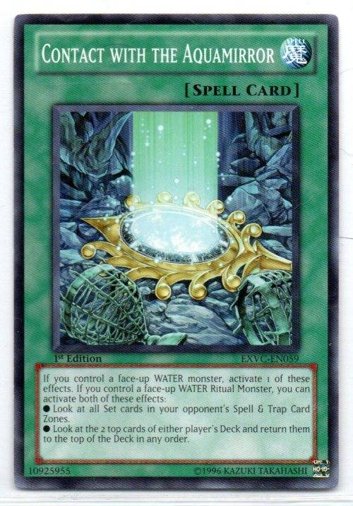 Yu-Gi-Oh! - Contact with the Aquamirror - 1st Ed/Common - Extreme Victory (EXVC-EN059)
