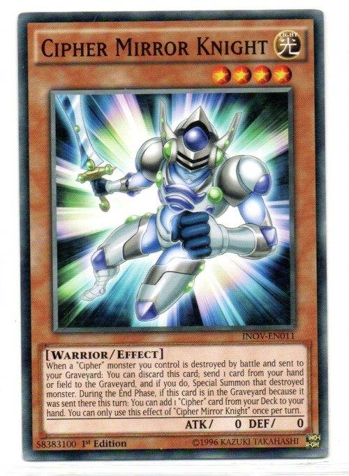 Yu-Gi-Oh! - Cipher Mirror Knight - 1st Ed/Common - Invasion: Vengeance (INOV-EN011)