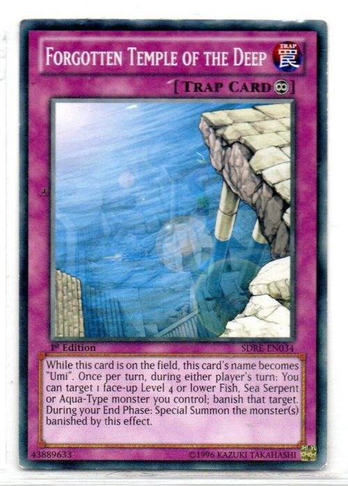Yu-Gi-Oh! - Forgotten Temple of the Deep - 1st Ed/Common - Realm of the Sea Emperor Structure Deck (