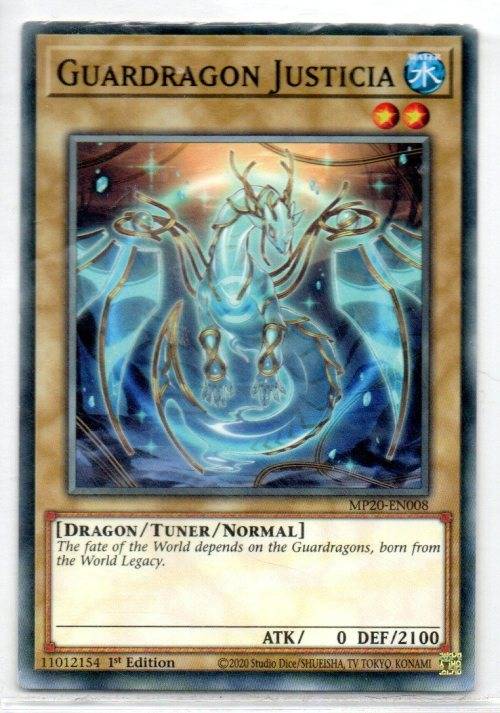 Yu-Gi-Oh! - Guardragon Justicia - 1st Ed/ Common - 2020 Tin of Lost Memories (MP20-EN008)