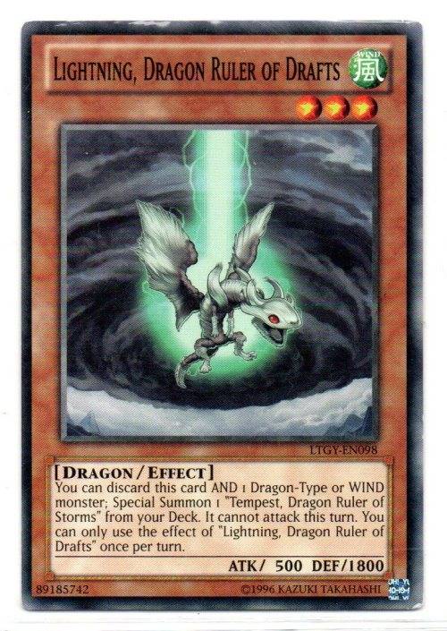 Yu-Gi-Oh! - Lightning, Dragon Ruler of Drafts - Common - Lord of the Tachyon Galaxy (LTGY-EN0