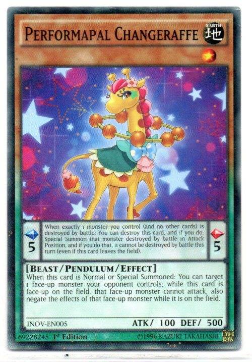Yu-Gi-Oh! - Performapal Changeraffe - 1st Ed/Common - Invasion: Vengeance (INOV-EN005)