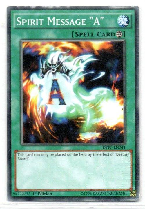 Yu-Gi-Oh! - Spirit Message `A` - 1st Ed/Common - Duelist Pack: Rivals of the Pharaoh (DPRP-EN044)