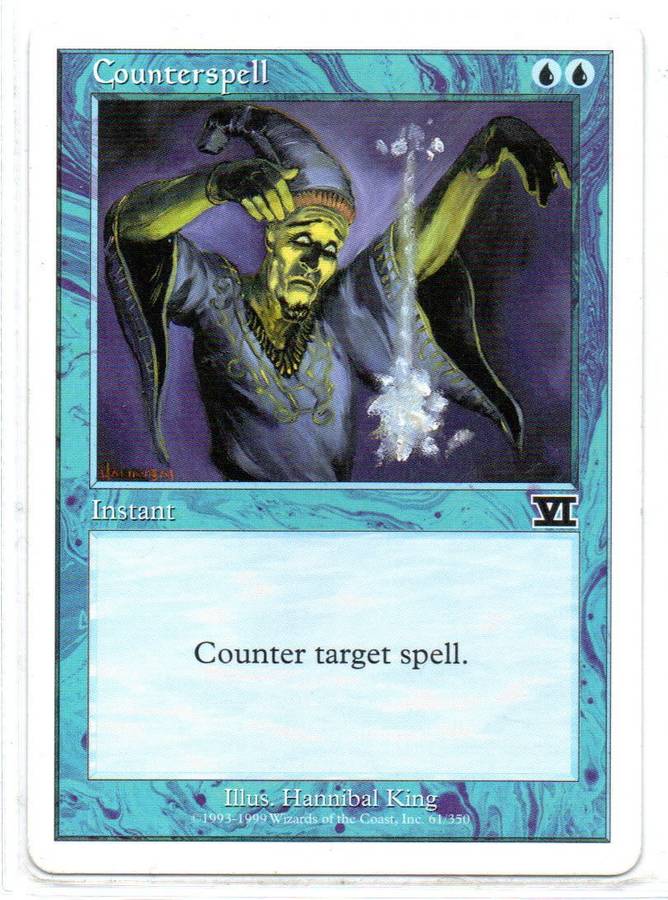 Magic The Gathering 1999 - Counterspell - Classic Sixth Edition