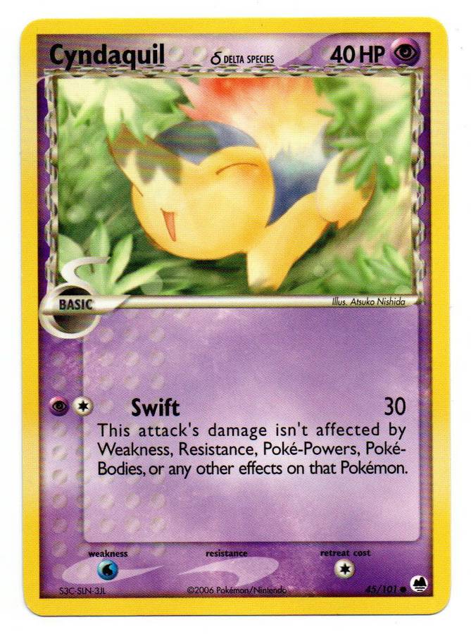 Pokemon TCG: EX Dragon Frontiers - Delta Species Cyndaquil 45/101