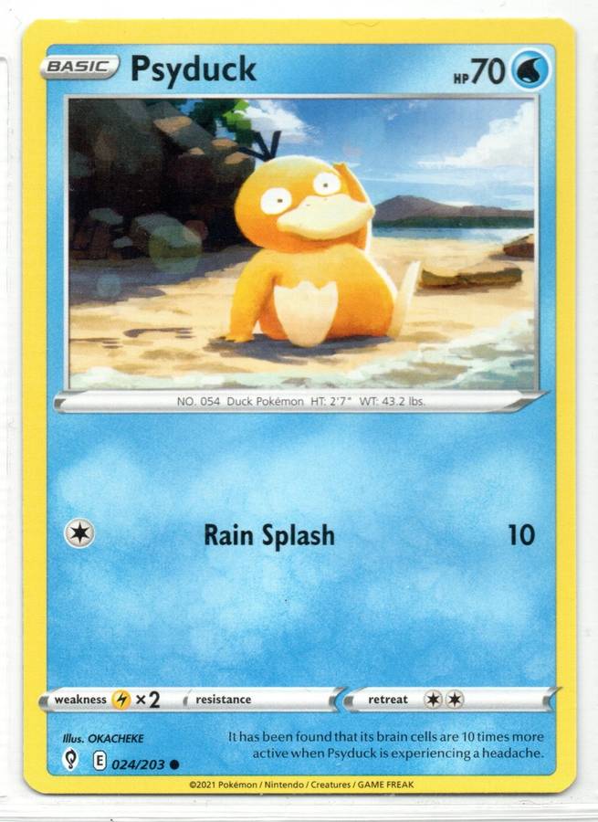2021 Pokemon/Nintendo/Creatures/GAMEFREAK - Evolving Skies - Psyduck 24/203 Common