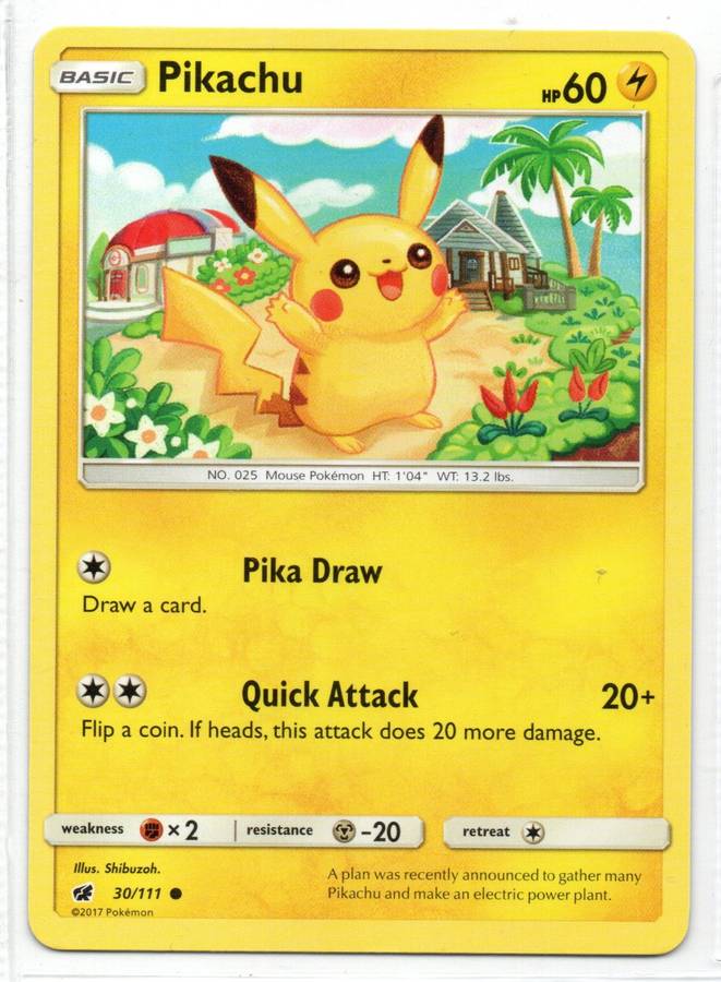 2017 Pokemon - Crimson Invasion - Pikachu 30/111 Common