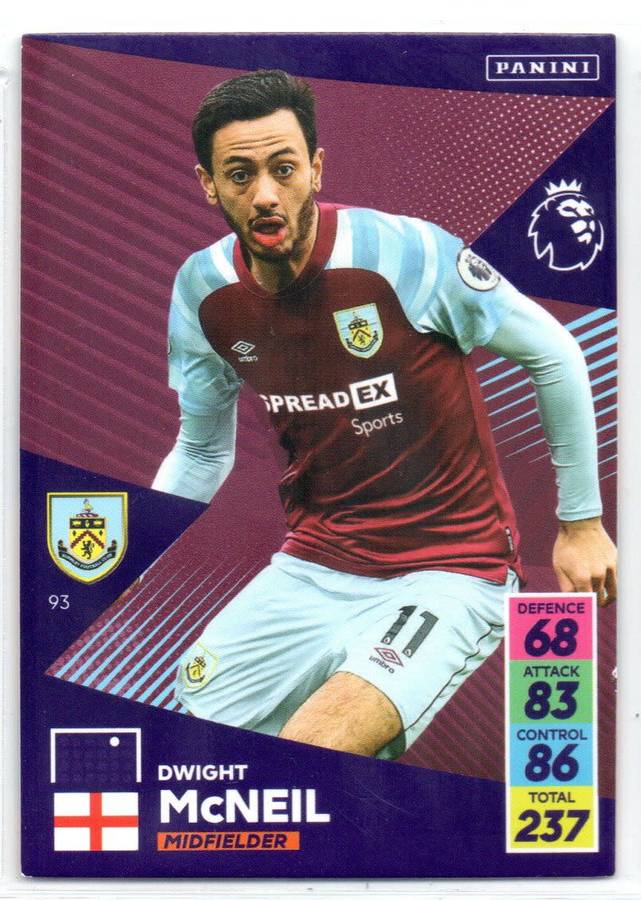 Panini Premier League 2021/22 / XL Adrenalyn - Burnley - 9 Cards
