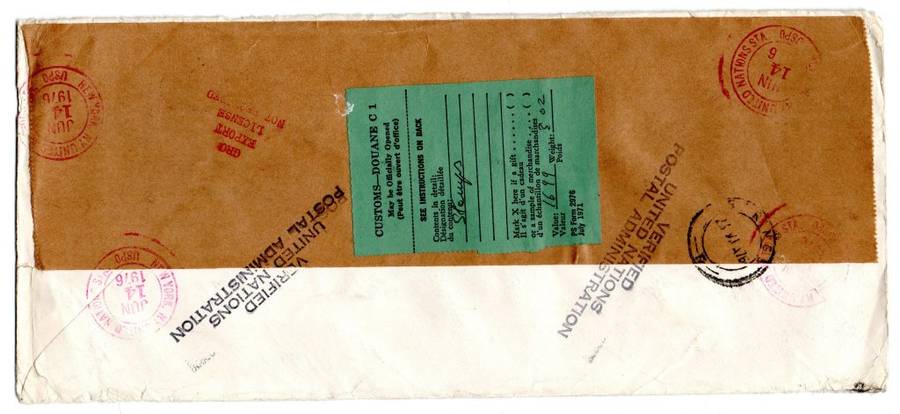 1976 United Nations UN VN NY Namibia Direct Responsibility Commemorative Cover