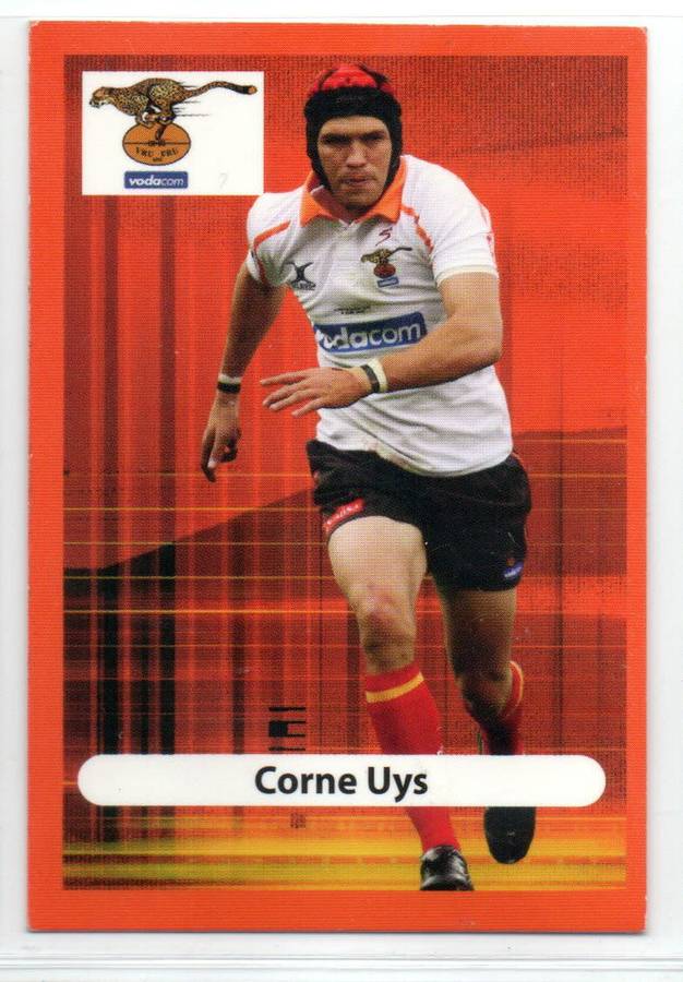 Big Ball Rugby Trading Cards 2009 Currie Cup Cheetahs - Corne Uys