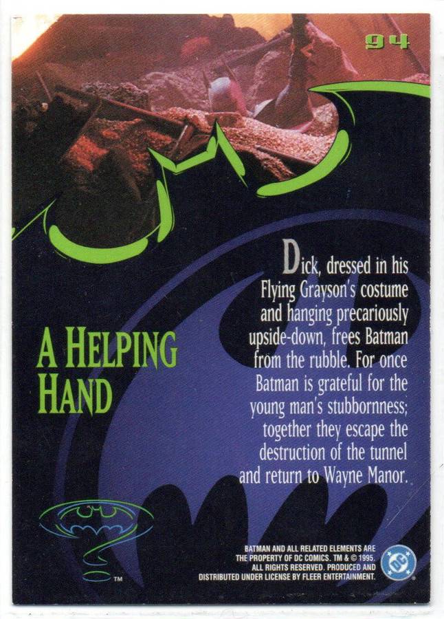Fleer Ultra 95 DC Comics Batman Forever  - 94 A Helping Hand