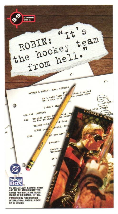 SkyBox Premium 1997 DC Batman & Robin - 39 Robin