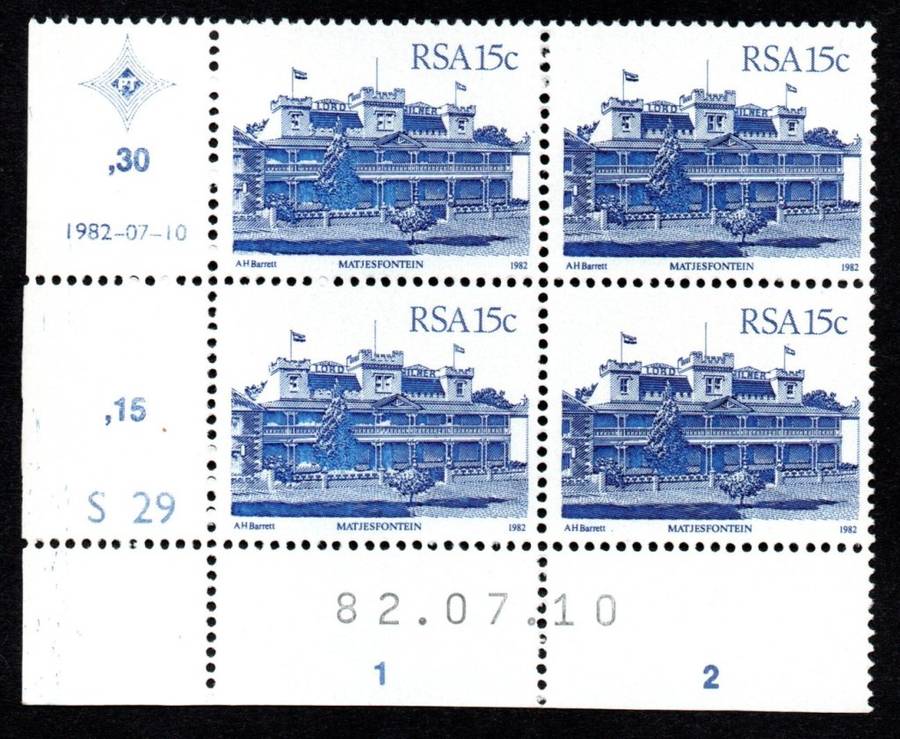RSA 1982/07/10 4th Defintive issue 15c Cylinder S29 Control Blocks
