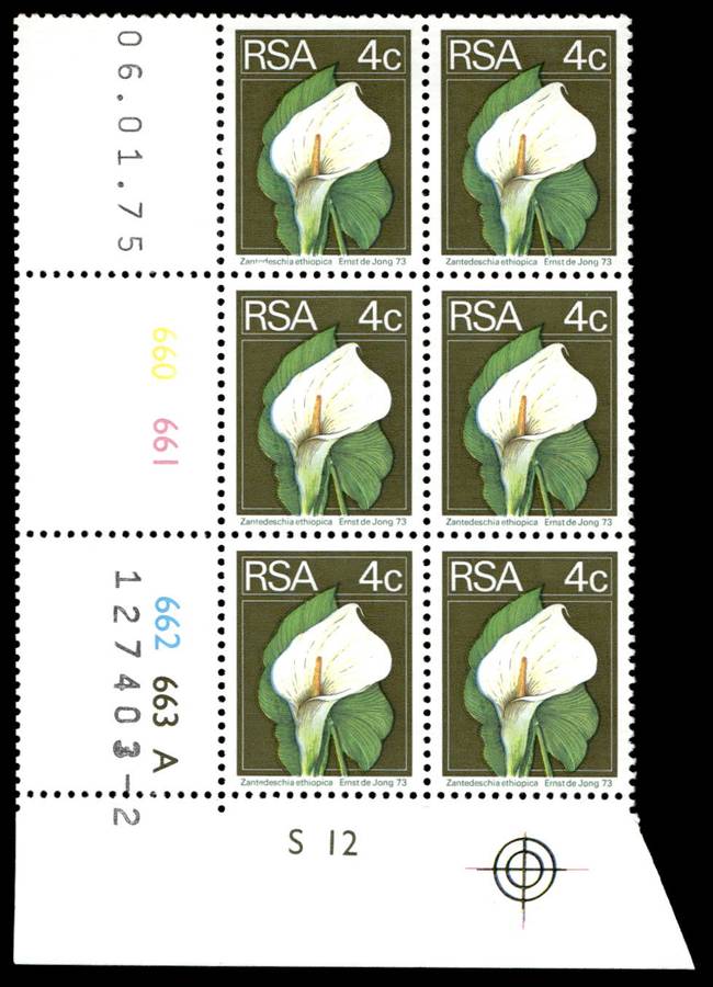 RSA 1975/01/06 2nd Definitive issue 4c Control Blocks Pane A